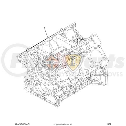 1848244C91 by NAVISTAR - INTERNATIONAL CRANKCASE ASSY