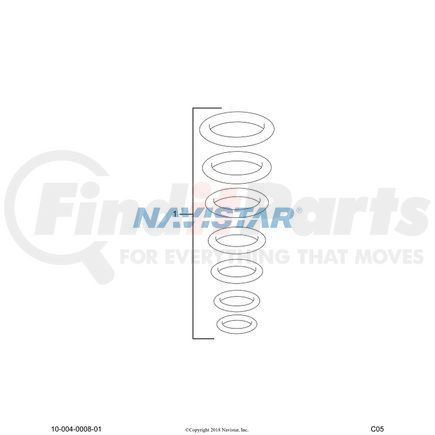 1844887C1 by NAVISTAR - Multi-Purpose O-Ring