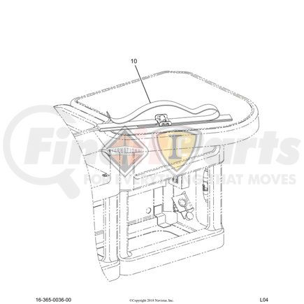 2508862C1 by NAVISTAR - INTERNATIONAL STRAP RETAINER TV CABINET