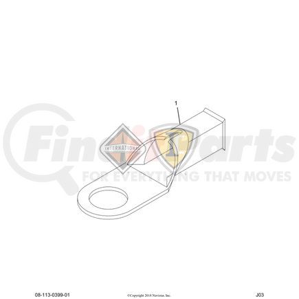 475968C1 by NAVISTAR - Battery Cable Terminal End