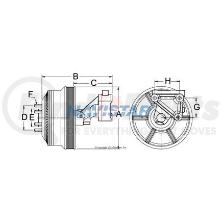 HOR99A9264 by NAVISTAR - Engine Cooling Fan Clutch