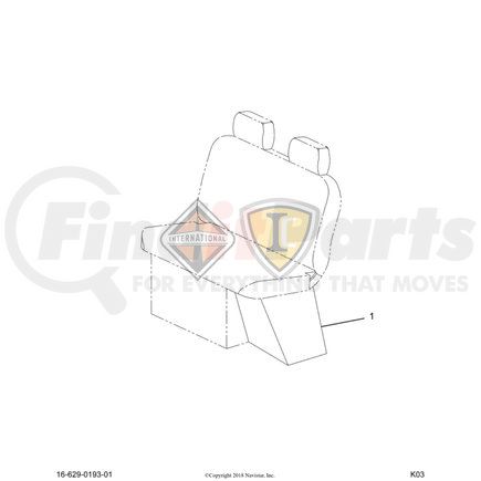 2500455C1 by NAVISTAR - INTERNATIONAL LOCK TOOL BOX W/KEYS