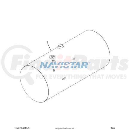 3849042C2 by NAVISTAR - INTERNATIONAL TANK FUEL  RIGHT 125 GAL NP AL