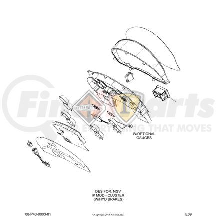 3533894C1 by NAVISTAR - Transmission Oil Pressure Gauge