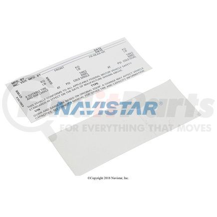 436076C4 by NAVISTAR - INTERNATIONAL PRODUCT GRAPHICS SAFETY COMPLI