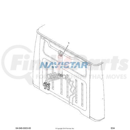 2508947C1 by NAVISTAR - Air Brake Hose Tender Spring