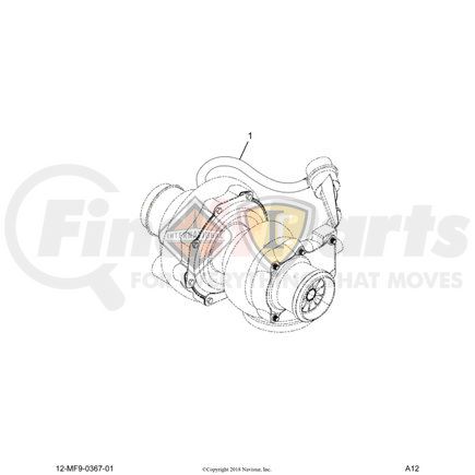 7082216C1 by NAVISTAR - INTERNATIONAL HOSE ASSY, TURBO WASTEGATE