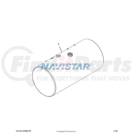 2516144C91 by NAVISTAR - TANK,FUEL, 26IN,