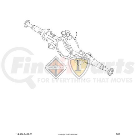 3601558C91 by NAVISTAR - Axle Housing