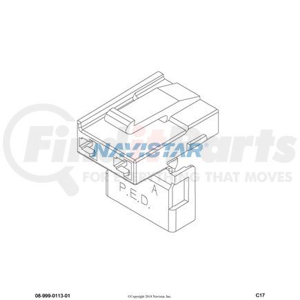 1661196C1 by NAVISTAR - Body Wiring Harness Connector