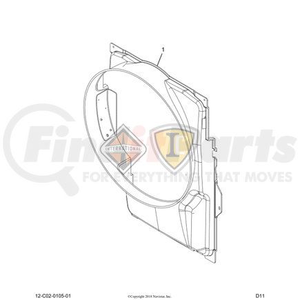 2610240C92 by NAVISTAR - Radiator Auxiliary Cooling Module Shroud