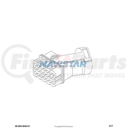 3803137C1 by NAVISTAR - INTERNATIONAL CONNECTOR BODY LEAR AFK+ 21WAY