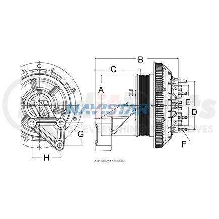 HOR99A9916 by NAVISTAR - Engine Cooling Fan Clutch