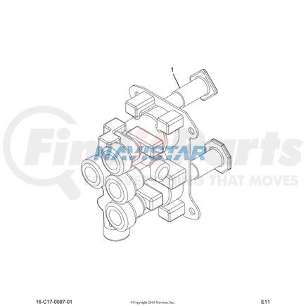 BX298818N by NAVISTAR - Air Brake Valve Control Knob