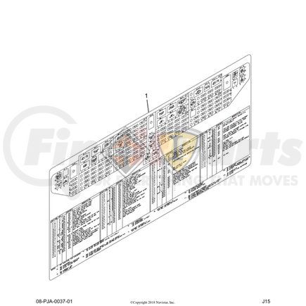 6127188C6 by NAVISTAR - Fuse Box Label