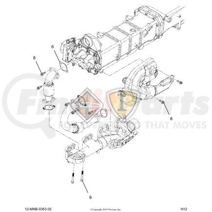 2511089C92 by NAVISTAR - COOLER,KIT, EGR M