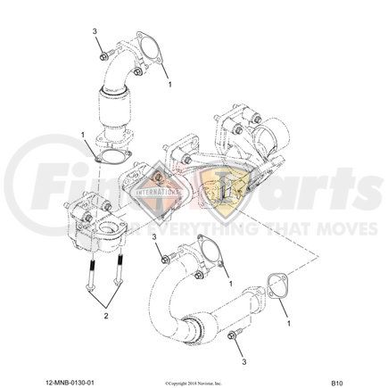 3007667C93 by NAVISTAR - KT TUBE,KIT EGR H