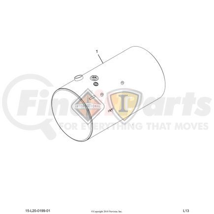 4027346C91 by NAVISTAR - TANK,FUEL , 24IN