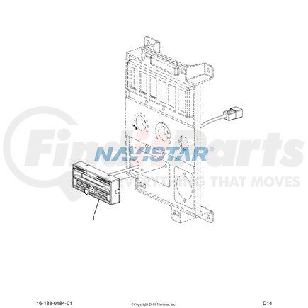 2512285C1 by NAVISTAR - INTERNATIONAL KNOB, CENTER,  RA