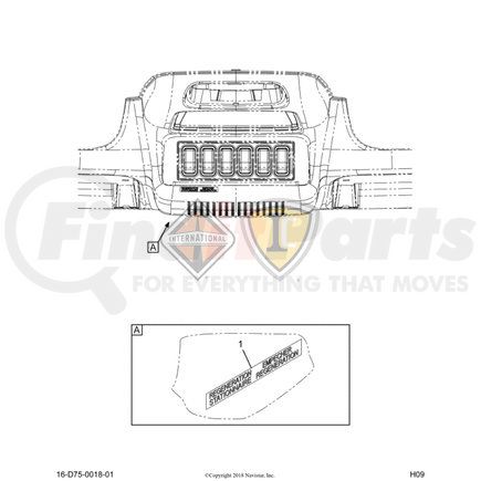 3855861C1 by NAVISTAR - INTERNATIONAL STENCIL  SWITCH O