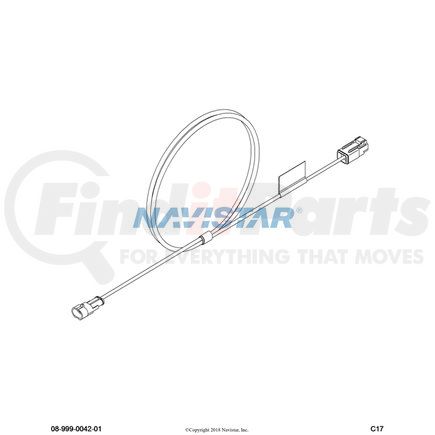 3624343C1 by NAVISTAR - INTERNATIONAL CABLE COAX SAT RADIO ANT.1829M