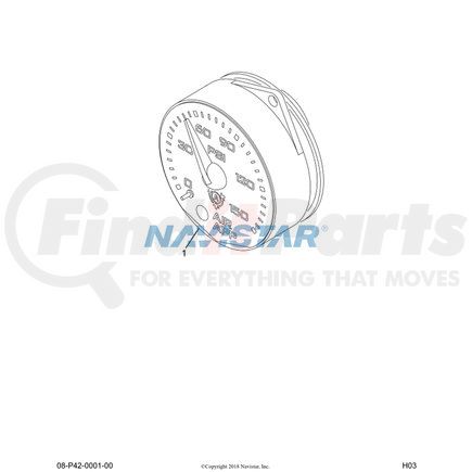 3533887C1 by NAVISTAR - Air Pressure Gauge