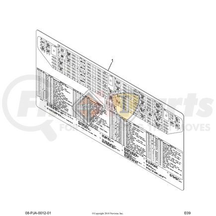 3870969C8 by NAVISTAR - Fuse Box Label