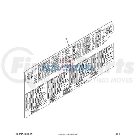 3864245C4 by NAVISTAR - Fuse Box Label