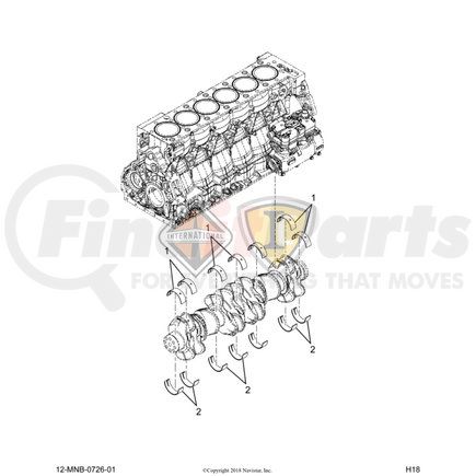 2513463C92 by NAVISTAR - BEARING,KIT, MAIN BEARING 0.10