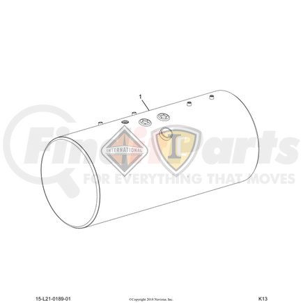 4035210C93 by NAVISTAR - TANK, FUEL, 26 IN