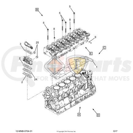 2517611C92 by NAVISTAR - GASKET,KIT, CYLIN