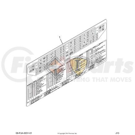 3863954C3 by NAVISTAR - Fuse Box Label