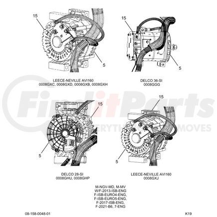 3863007C92 by NAVISTAR - INTERNATIONAL REMANALT,ALTERNATOR 12V L-N 1