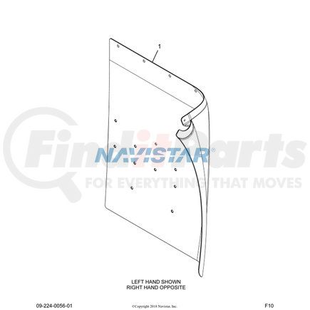 3584131C5 by NAVISTAR - INTERNATIONAL GUARD FRT FENDER HDD SFA RH