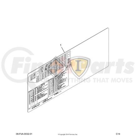 6118254C2 by NAVISTAR - Fuse Box Label