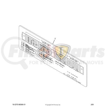 3834591C6 by NAVISTAR - Fuse Box Label