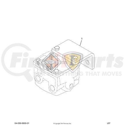 BX102846 by NAVISTAR - Air Brake Relay Valve Bracket