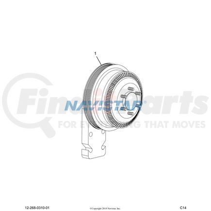 HOR999453 by NAVISTAR - Engine Cooling Fan Clutch