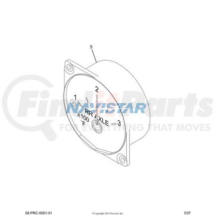 3615274C2 by NAVISTAR - INTERNATIONAL GAUGE AXLE TMP-RR RR ENGL BLK