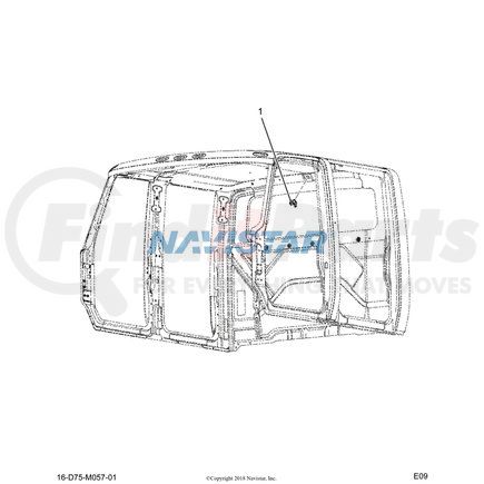 3598423C2 by NAVISTAR - INTERNATIONAL HOOK COAT, MEDIUM NEUTRAL