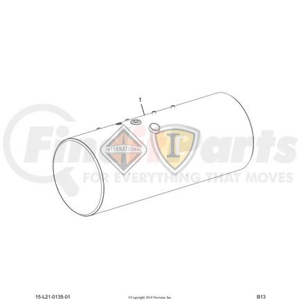 2516152C91 by NAVISTAR - TANK,FUEL , 26IN,