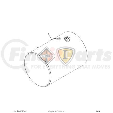 2510702C93 by NAVISTAR - TANK, FUEL, 26 IN