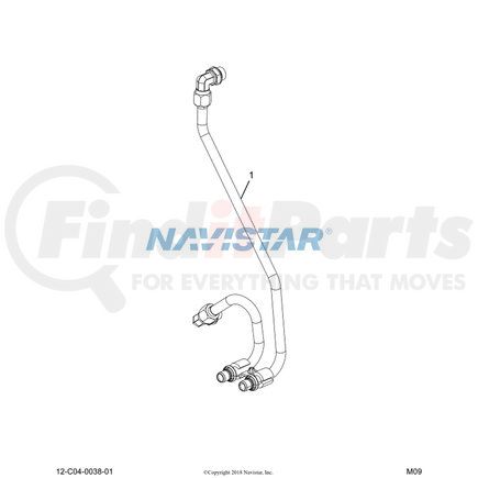 2601797C91 by NAVISTAR - INTERNATIONAL PIPE,REBAL LOW CAB O/C HARD LI