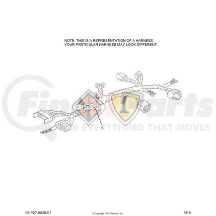 4046676C91 by NAVISTAR - HARNESS,CAB , ENT