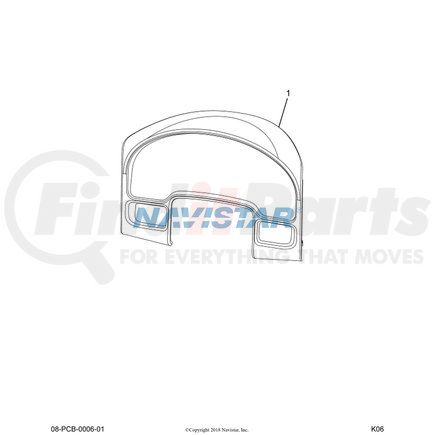 2592807C1 by NAVISTAR - INTERNATIONAL COVER DRVR CNTRL CLUSTER STD