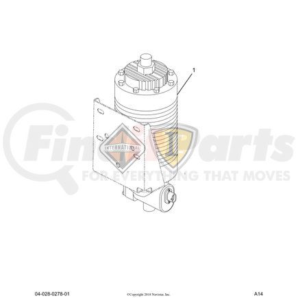 1651811C91 by NAVISTAR - INTERNATIONAL HEATER BRK AIR COOLER 12V