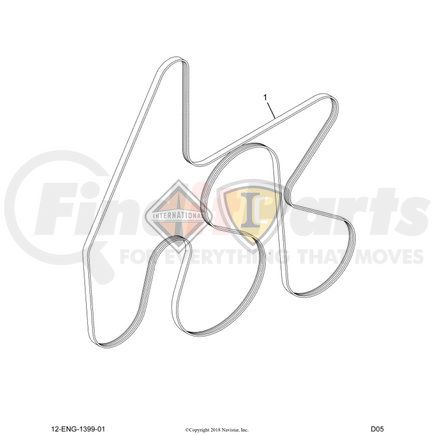 1822500C1 by NAVISTAR - INTERNATIONAL BELT,8PK. 74.00