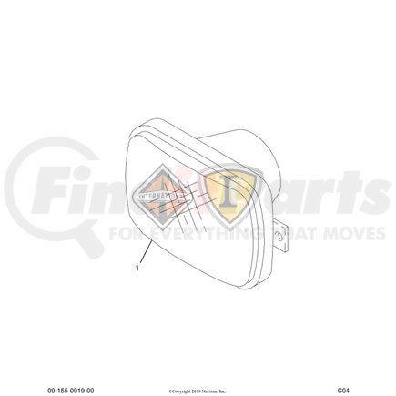 2504066C1 by NAVISTAR - Headlight Lens