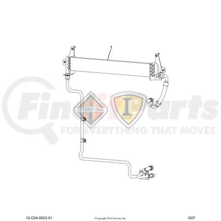 2594078C91 by NAVISTAR - INTERNATIONAL COOLER AIR-OIL W/HARDLINES