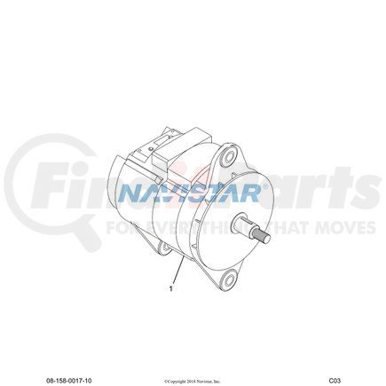 1694436C1 by NAVISTAR - INTERNATIONAL SEAL  ALTERNATOR